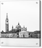 Bw View Of San Giorgio Maggiore Acrylic Print