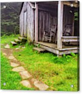 Cabin At The Top Of Mt Le Conte Acrylic Print