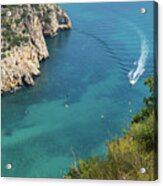 Cala De La Granadella, Boat Trip On The Mediterranean Sea Acrylic Print