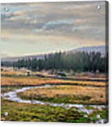 California Mountains Tioga Meadow Stream Panorama Acrylic Print