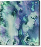 Calm Cool Soft Abstract Splash Of Blue Watercolor Acrylic Print
