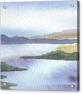 Calm Dreamy Landscape Peaceful Lake Shore Quiet Meditative Nature Iv Acrylic Print