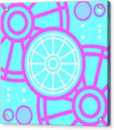 Candy Bubblegum Geometric Glyph Art In Cyan Blue And Pink N.0486 Acrylic Print