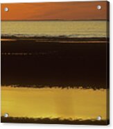 Cape Cod Bay Sunset Sailboat Acrylic Print