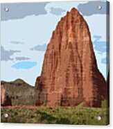 Capitol Reef Temples Cutout Series Acrylic Print