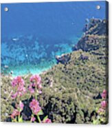 Capri, Sea And Flowers Acrylic Print