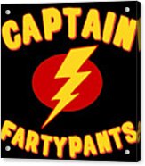 Captain Fartypants Funny Fart Acrylic Print