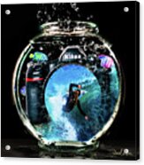 Captured And Preserved In Camera And Fishbowl Acrylic Print