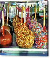Caramel Apples With Sprinkles And Nuts Acrylic Print