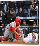 Carlos Ruiz And Todd Helton Acrylic Print