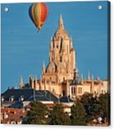 Cathedral Of Segovia Balloon Acrylic Print