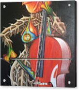 Cellist Let The Music Play Acrylic Print