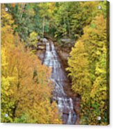 Chapel Falls Autumn Upper Peninsula Michigan Acrylic Print