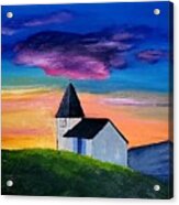 Chapel In The Hills Acrylic Print
