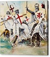 Charge Of The Knights Templar Acrylic Print