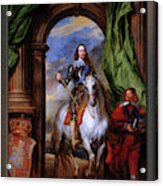 Charles I With M. De St Antoine By Anthony Van Dyck Acrylic Print