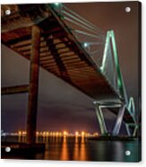 Charleston's Ravenel Bridge At Night Acrylic Print