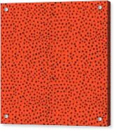Cheetah Pattern On Papaya Acrylic Print