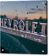 Chevy Sunset Reflection Acrylic Print