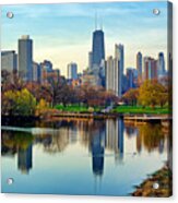 Chicago From Lincoln Park Acrylic Print