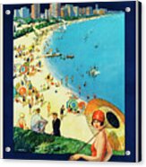 Chicago Illinois Vintage Retro Travel Poster Acrylic Print