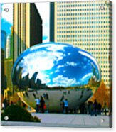 Chicago Skyline Bean Acrylic Print