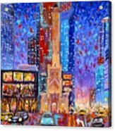 Chicago Water Tower At Night Two Acrylic Print