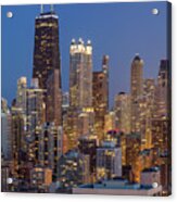 Chicago's Streeterville At Dusk Vertical Acrylic Print