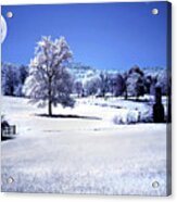 Chimney In The Field Acrylic Print