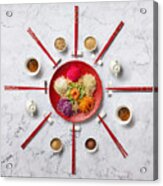 Chinese New Year Food “yusheng”. Acrylic Print