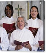 Choir Singing In Church Acrylic Print