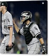 Chris Sale And Alex Avila Acrylic Print