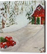 Christmas At The Tree Barn Acrylic Print