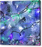 Christmas Blues Tree Close Up Acrylic Print