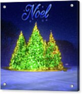 Christmas Tree Greeting Card Acrylic Print