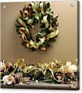 Christmas Wreath And Swag Acrylic Print