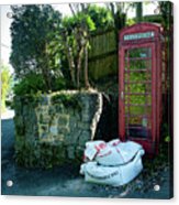 Christow Red Telephone Box Dartmoor Acrylic Print