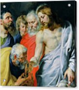 Christs Charge To Peter By Peter Paul Rubens Acrylic Print