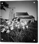 Church At Spring Time Acrylic Print