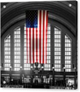 Cincinnati Union Terminal Interior American Flag Acrylic Print