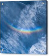 Circumzenithal Arc And Contrail Acrylic Print