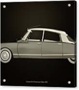 Citroen Ds-23 Injection Pallas Black And White Acrylic Print