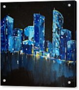 City At Night Acrylic Print