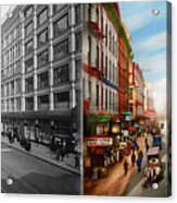 City - Chicago, Il - Chicago's Shopping Destination 1895 - Side By Side Acrylic Print