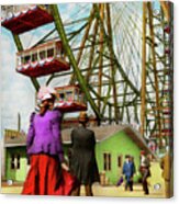 City - Chicago,il - Fair - The First Ferris Wheel 1893 Acrylic Print