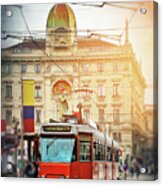 City Trams Of Milan Italy Acrylic Print