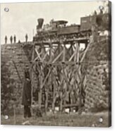 Civil War Railroad Bridge, 1865 Acrylic Print