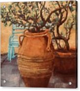 Clay Pots In The Plaza Acrylic Print