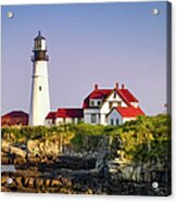 Clear Day At Portland Head Light In Maine Acrylic Print