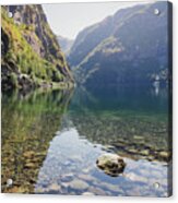 Clear Water Mountain Lake Acrylic Print